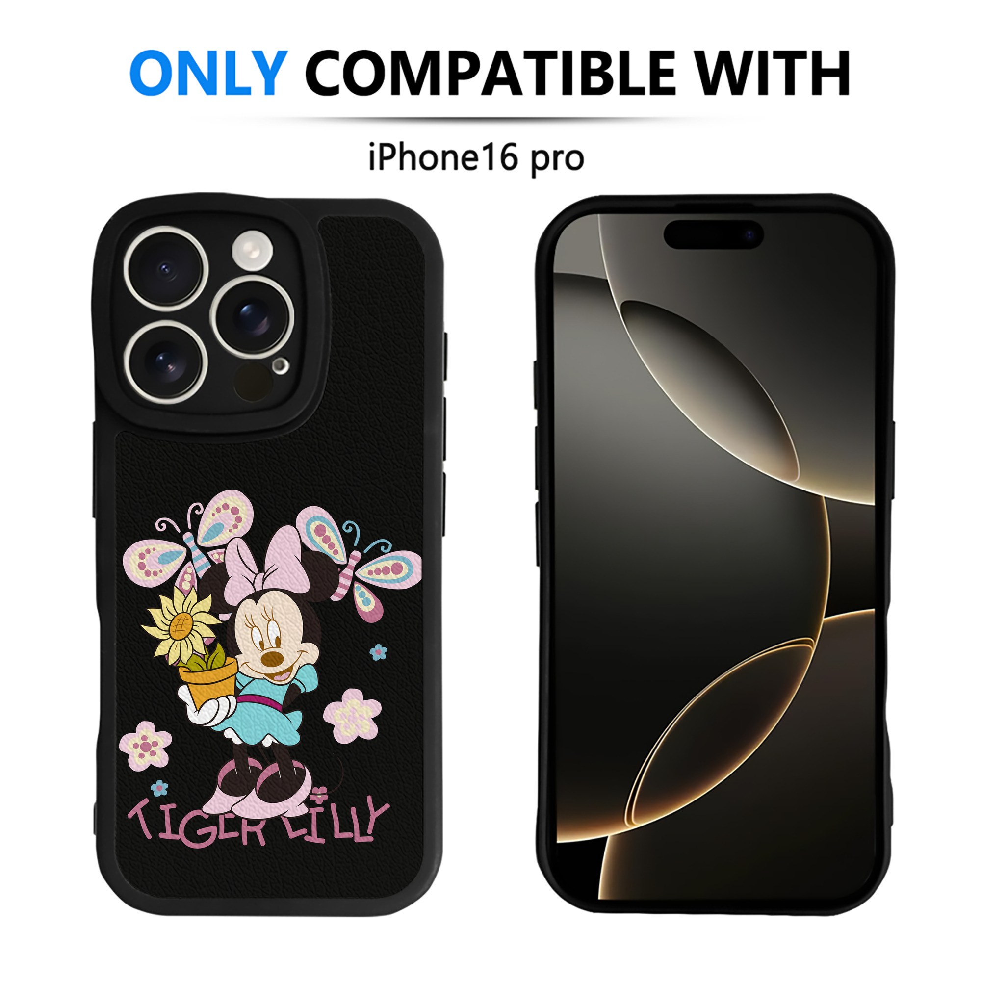 （画像用） ミッキーマウス Mickey Mouse 【iPhone 16シリーズ対応】シリコンスマホケース（レザー調） 材質：シリコン